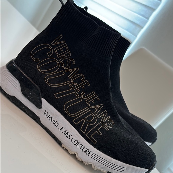Versace Jeans Collection Black Sock Sneakers - Picture 1 of 4